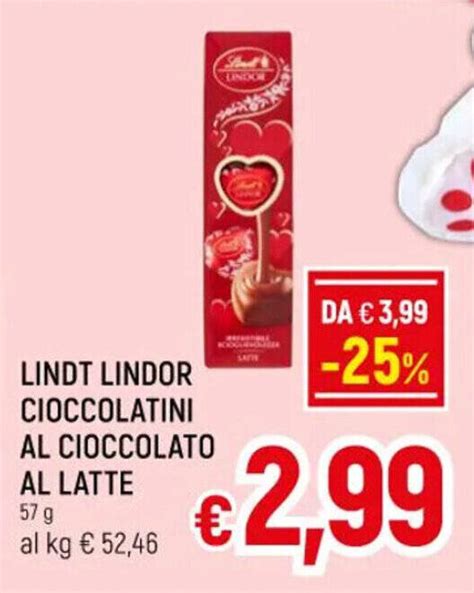 Lindt Lindor Cioccolatini Al Cioccolato Al Latte G Offerta Di A O