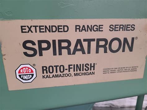 Used Roto Finish Spiratron 4 Cubic Foot Vibratory Finishing Machine