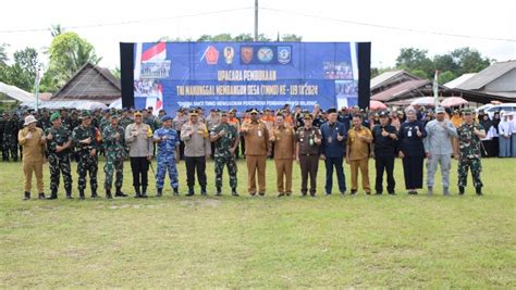 Wakapolda Babel Hadiri Upacara Pembukaan TNI Manunggal Membangun Desa