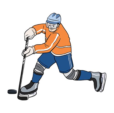 How To Draw A Hockey Player Really Easy Drawing Tutorial