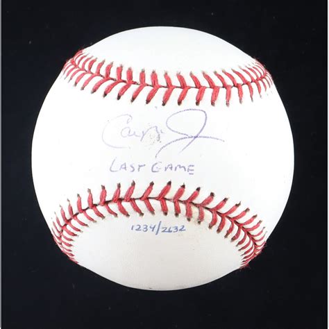 Cal Ripken Jr. Signed LE ONL Baseball Inscribed "Last Game" (Ripken Jr ...