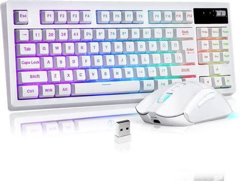 Zjfksdyx Wireless Gaming Keyboard And Mouse Combo Ergonomic Keyboard