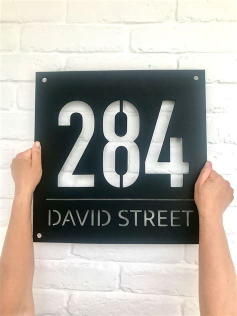 Modern Address Sign , Metal Address Sign, House Numbers, Door Number ...