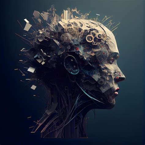 Premium Ai Image Human Head Made Of Gears And Cogwheels D Rendering