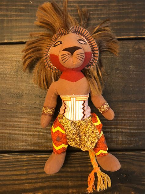 Walt Disney Lion King Simba With Mohawk Native Plush Doll Toy Etsy