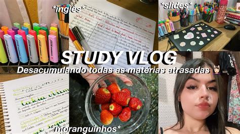 STUDY VLOG minha organização nos estudos desacumulando matéria