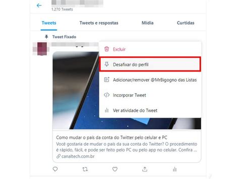 Como Fixar Um Tweet No Seu Perfil Do Twitter Canaltech