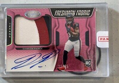 2022 Certified Freshman Fabrics Rookie Dameon Pierce On Card Auto Patch