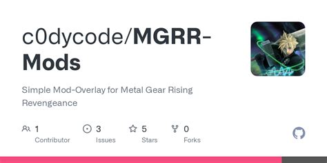 github cdycodemgrr mods simple mod overlay  metal gear rising