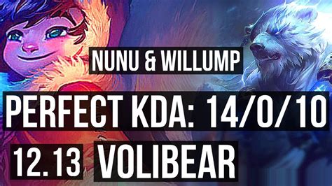 Nunu And Willump Vs Volibear Jng 14 0 10 Rank 1 Nunu Legendary Tr