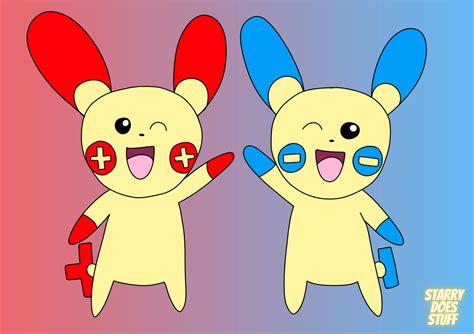 Plusle And Minun By Starrydoesstuff On Deviantart