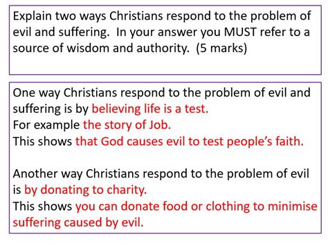 L Christian Responses To Evil And Suffering Teaching Resources