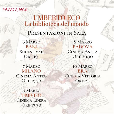 Umberto Eco La Biblioteca Del Mondo Di Davide Ferrario Al Cinema