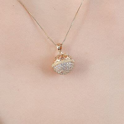 Stunning K Gold Filled Women Mm Filigree Ball Bead Pendant Charm