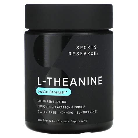 Sports Research L Theanine Double Strength 200 Mg 120 Softgels