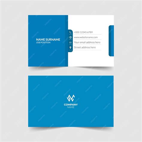 Premium Vector Creative Clean Business Card Template Design Name