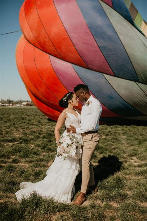 Intimate Hot Air Balloon Wedding Ashley Masters Photography In Hot Air Balloon Wedding