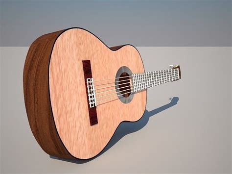 Acoustic Guitar Free 3d Model Max Obj Fbx Mtl