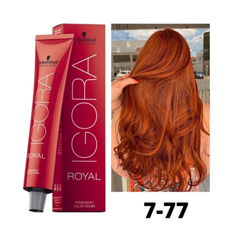 Schwarzkopf Igora 7 77 Royal HD Louro Médio Cobre Extra 60g Super