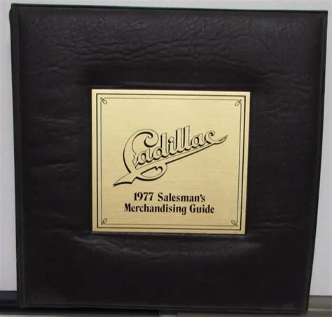 1977 CADILLAC MERCHANDISING Guide Eldorado DeVille Fleetwood Brougham