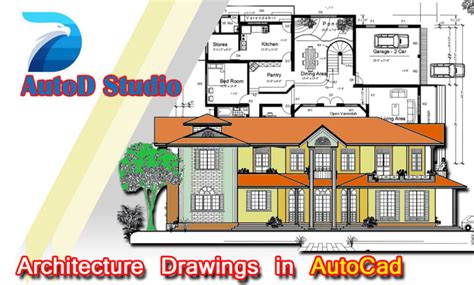 Make architecture drawings in autocad by Autodstudio | Fiverr