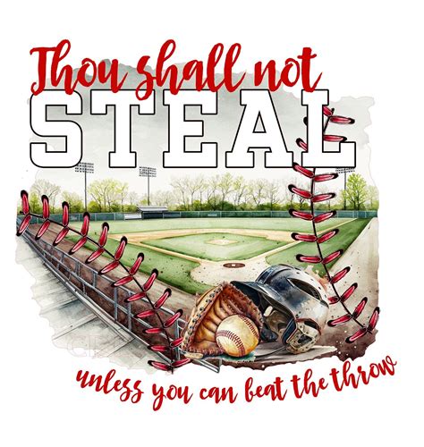 Thou Shall Not Steal PNG, Baseball PNG, Prints for Baseball