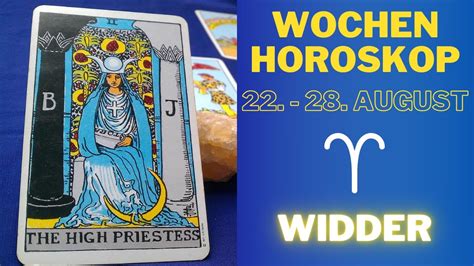 Gro E Berraschung Wochenhoroskop Widder August