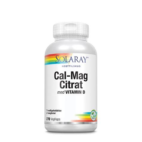 Solaray Calcium Magnesium Citrat Med D Vitamin Stk Louise N Rgaard