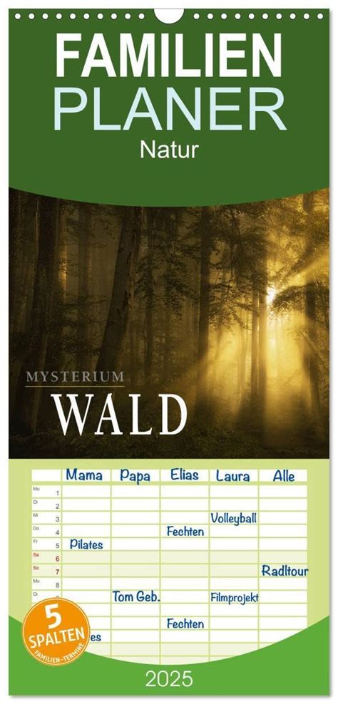 Familienplaner Mysterium Wald Mit Spalten Wandkalender X