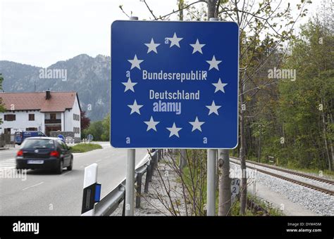 German border with Austria Stock Photo - Alamy