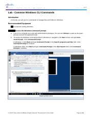 6 1 5 4 Lab Common Windows CLI Commands Lab Common Windows CLI