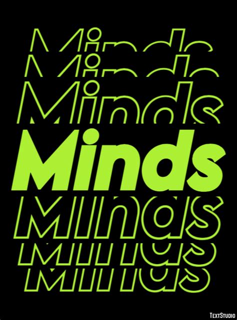 minds text effect  logo design social network