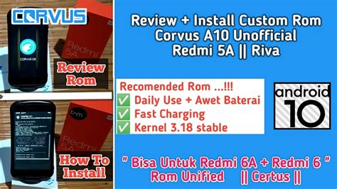 Recomended Rom Review Instal Rom Corvus A Unofficial Redmi