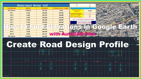 How To Find Elevations In Google Earth With Autocad Plan Create Road