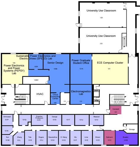 Maps Of The Electrical Engineering Ece Building Electrical And