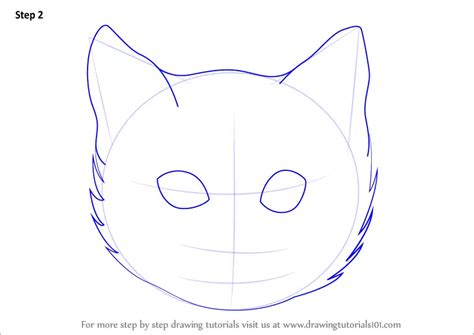 Learn How to Draw a Cat Face (Cats) Step by Step : Drawing Tutorials