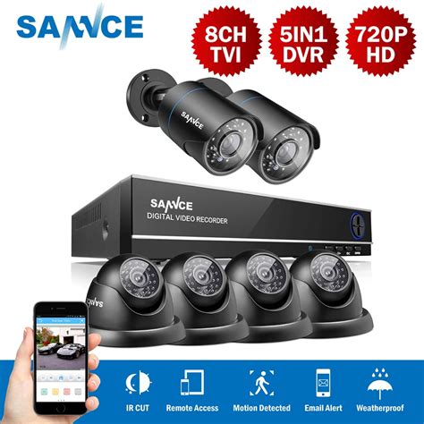 Sannce Ch In Hybrid Dvr Nvr Hvr Mp P Pcs Cctv Home Security