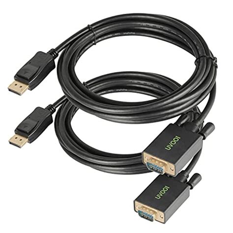 DisplayPort To VGA Cable 10 Feet UVOOI Gold Plated DP To VGA Cable