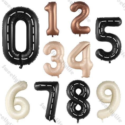 Black Number Balloon - Etsy