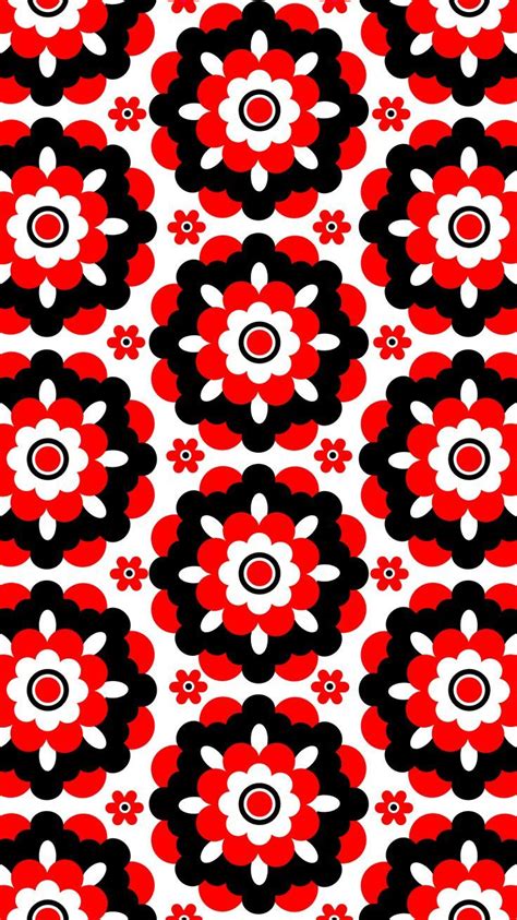 Black White Red Abstract Art