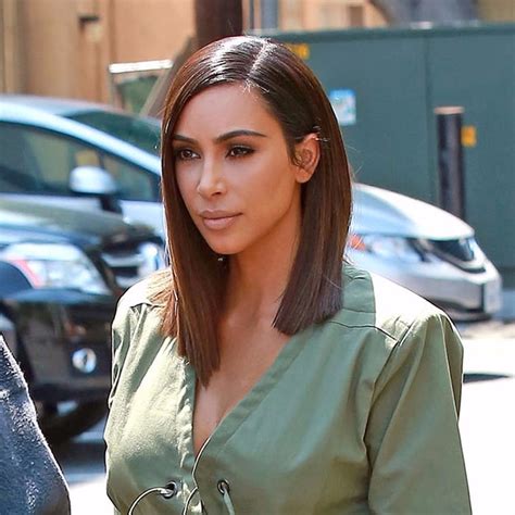 Kim Kardashians Asymmetrical Haircut Summer 2016 Popsugar Beauty