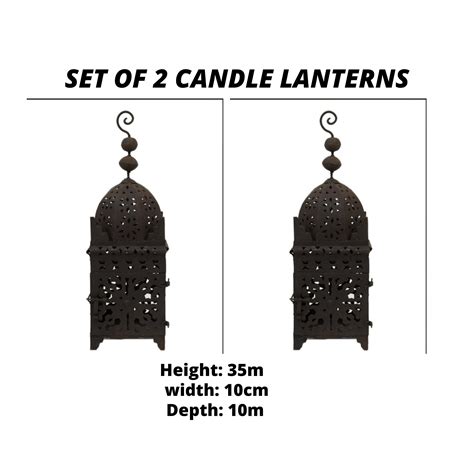 Set 2 Of Moroccan Candle Lantern Boho Candle Holder Etsy