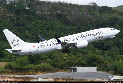 9V MBL Singapore Airlines Boeing 737 8 MAX Photo By Draco Dai ID