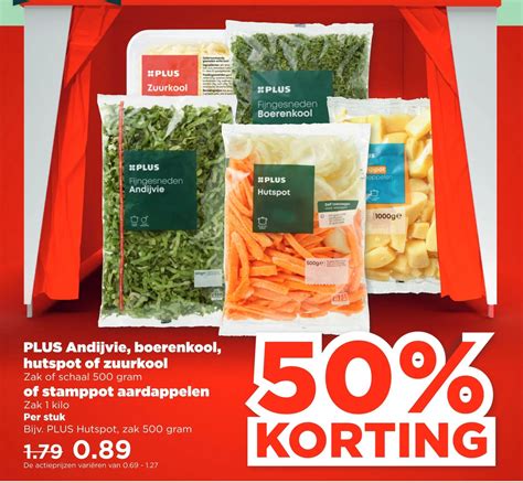 Plus Andijvie Boerenkool Hutspot Of Zuurkool Aanbieding Bij Plus