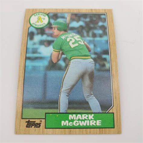 1987 Topps Mark Mcgwire 366 Rookie Oakland Athletics Baseball Card Ebay