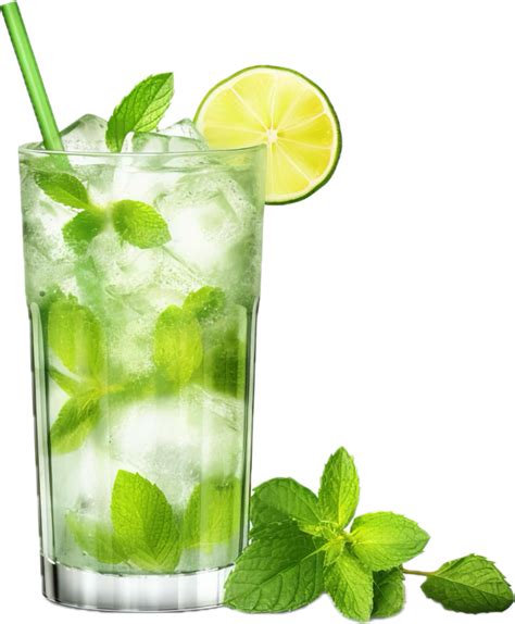 Ai Generated Top View Of Mojito Cocktail Alcohol Drink Png 38072932 Png