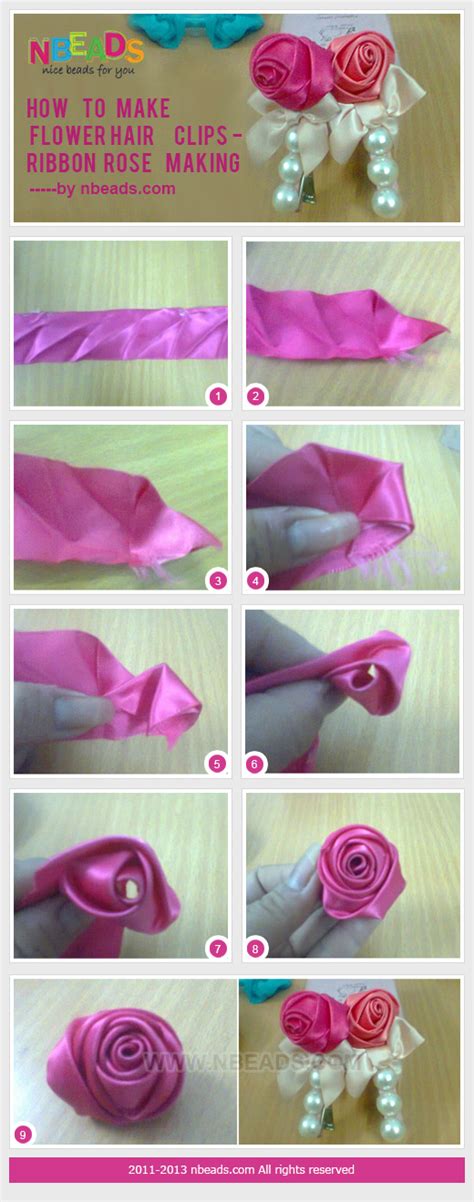 Top 118 + Diy ribbon flower hair clips - polarrunningexpeditions