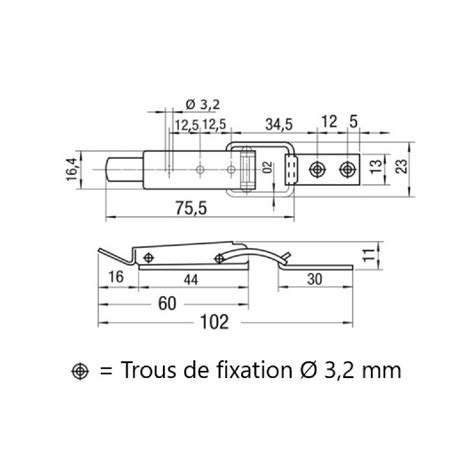 Verrou à levier inox qualité marine OSCULATI pour coffre bateau et