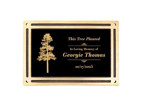 Bronze Memorial Tree Plaque Realistic Tree Dedication Plaque Bronze