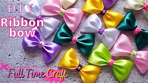 Satin Ribbon Bow Diy Quick And Easy Ribbon Bow How To Make Mini